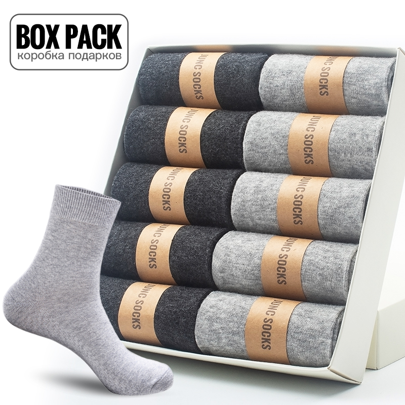 Cotton Crew Sock Pack - Pudełko męskie bawełniane skarpetki 10 par/pudełko