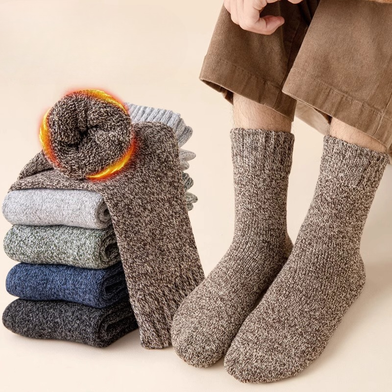 5 par jednokolorowych skarpet  – Thermal Sock Winter recenzja i cena