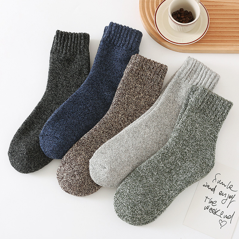 5 par jednokolorowych skarpet  – Thermal Sock Winter recenzja i cena