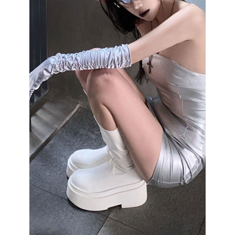 Grube podeszwy, długie kozaki  – Knee High Sock Women recenzja i cena