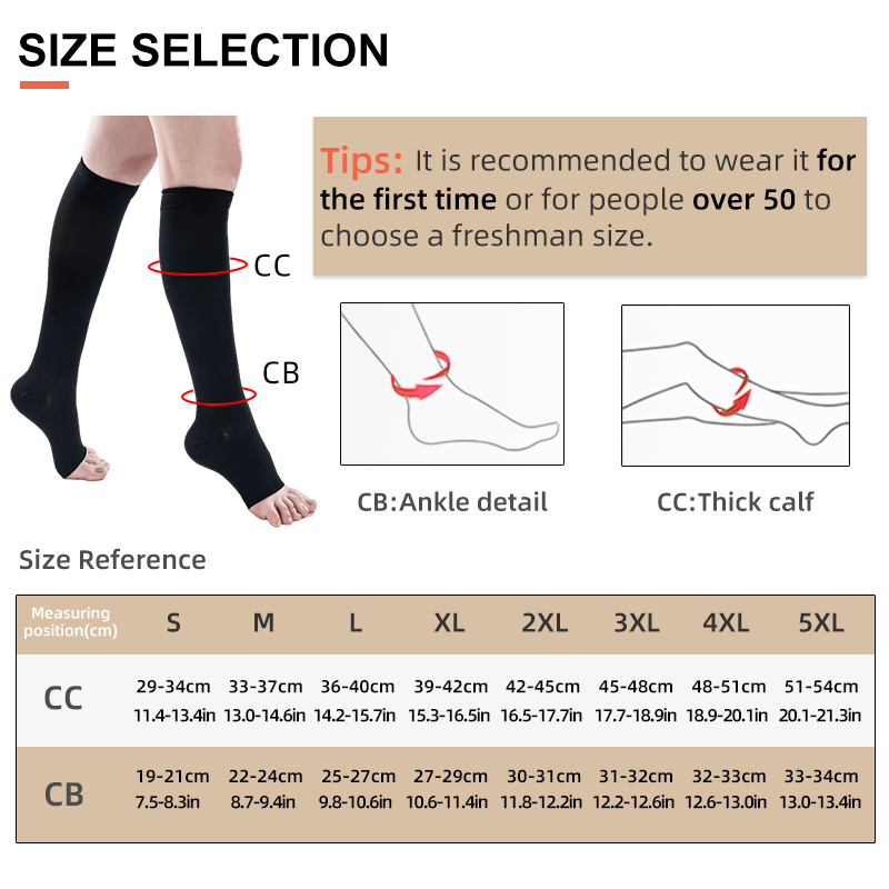 S-5XL 2 sztuk/para medyczne ko – Compression Sleeve Calf recenzja i cena